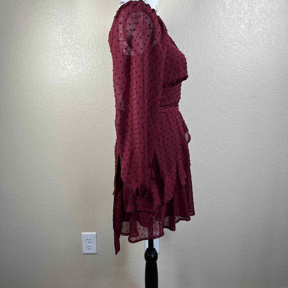 Trixxi dress Juniors' Surplice-Neck Tie-Waist Fit & Flare Dress size 3 Romantic - Picture 11 of 16